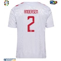 Moški Nogometni dresi Danska Joachim Andersen #2 Gostujoči EP 2024 Kratek Rokav